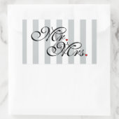 夫婦クリック色付けカスタマイズストライプ人 長方形シール (バッグ)