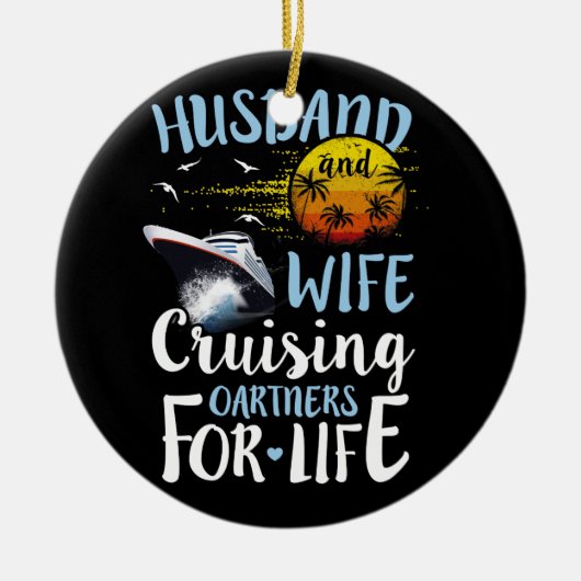 夫婦クルージングライフクルーズ セラミックオーナメント (正面)