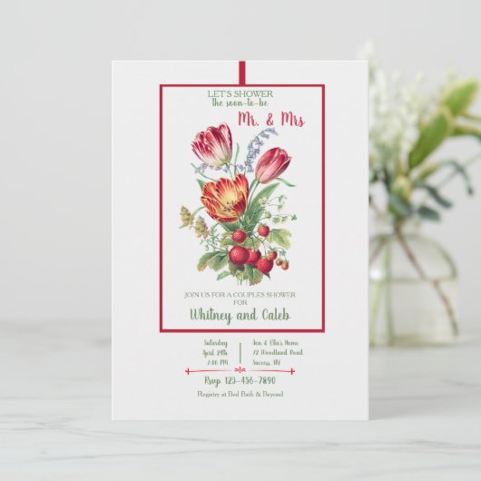 夫婦シャワー 招待状 (スタンド正面)