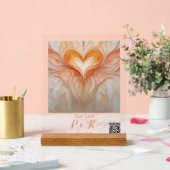 夫婦パーソナライズされた向け「純愛」モノグラム アクリルサイン (ウェディング)