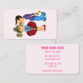 夫婦パーソナライズされた愛の名刺 名刺 (正面/裏面)