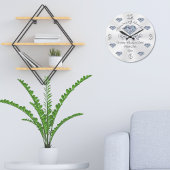 夫婦パーソナライズされた結婚への贈り物 ラージ壁時計