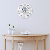 夫婦パーソナライズされた結婚への贈り物 ラージ壁時計