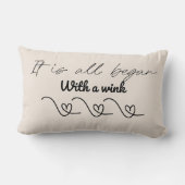 夫婦パーソナライズされた装飾用クッション ランバークッション (裏面)