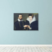 夫婦ポートレート キャンバスプリント (インサイチュ (ウッドフロア))
