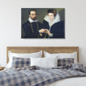 夫婦ポートレート キャンバスプリント (インサイチュ (寝室))