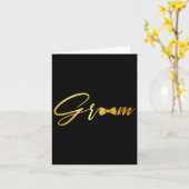 夫婦マッチングの新郎新婦結婚 カード (黄色い花)