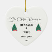 夫婦初めてのクリスマス セラミックオーナメント (裏面)