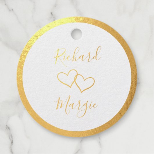 夫婦名手描きハート50周年 フェイバータグ (正面)