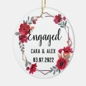 夫婦婚約した向け婚約ギフトパーソナライズされた セラミックオーナメント