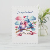 夫婦愛の鳥たち あなたの愛は永遠に バレンタイン シーズンカード (スタンド正面)