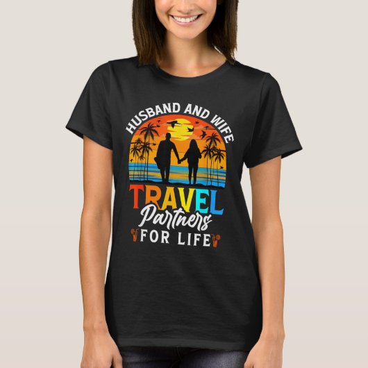 夫婦旅行パートナーの人生 Tシャツ (正面)