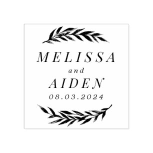 夫婦日結婚付き支店 ラバースタンプ