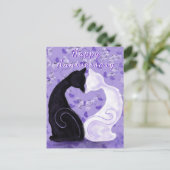 夫婦猫記念日カードビューティフル・ラブ ポストカード (スタンド正面)