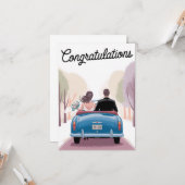 夫婦結婚おめでとう カード (正面/裏面インサイチュ)