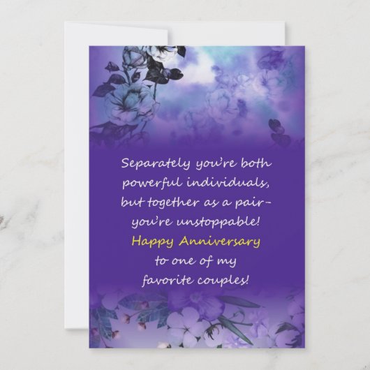 夫婦結婚おめでとう 招待状 (正面)