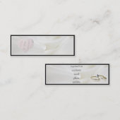 夫婦結婚がハートで手を組む スキニー名刺 (正面/裏面)