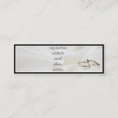 夫婦結婚がハートで手を組む スキニー名刺 (裏面)