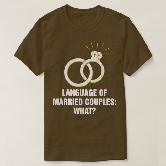 夫婦結婚したの結婚言葉 Tシャツ (デザイン正面)