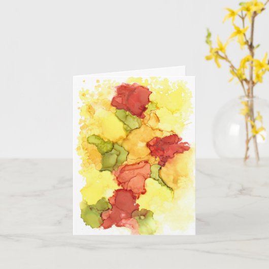 夫婦結婚の願い カード (黄色い花)