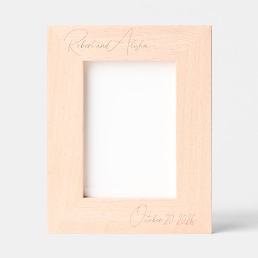 夫婦結婚への贈り物 | の結婚写真枠 | レーザー彫刻フレーム (正面)