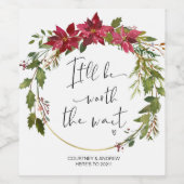 夫婦結婚を待つ価値のある贈り物 ワインラベル (シングルラベル)