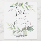 夫婦結婚を待つ価値のある贈り物 ワインラベル (シングルラベル)