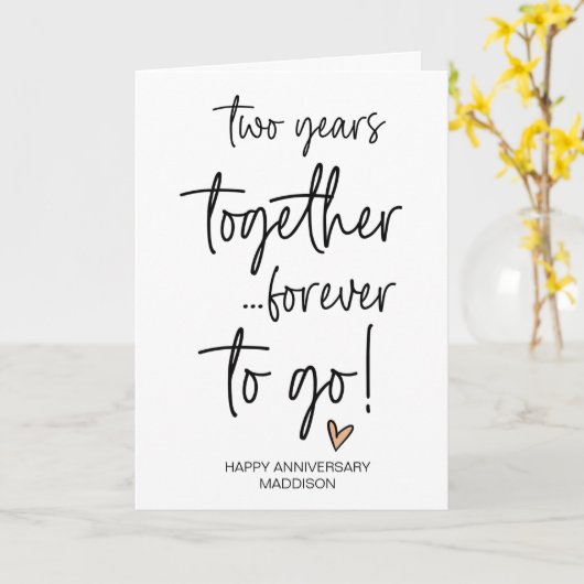 夫婦結婚2年 カード (黄色い花)