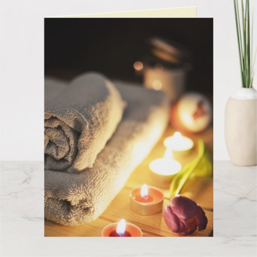 夫婦記念日おめでとうマッサージグリーティング カード (正面)