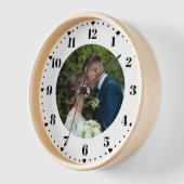 夫婦記念日バレンタイン 壁時計 (傾斜)