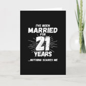 夫婦21年目の面白い21周年結婚記念日 カード (正面)