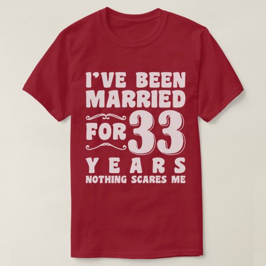 夫婦33年 結婚記念 Tシャツ (デザイン正面)