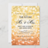 夫婦 シャワー 秋 / 落葉 ボケ ライト 招待状 (正面)