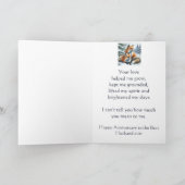 夫婦 冬の狐カップル アニバーサリー カード (内部)