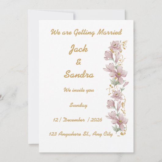 夫婦 招待状 (裏面)