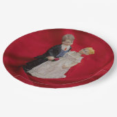 夫婦（結婚式の結婚記念日） ペーパープレート (アングル)