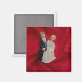 夫婦（結婚式の結婚記念日） マグネット (正面/裏面)