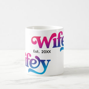 夫婦 結婚記念日 オーダーメイド カラフル 妻 コーヒーマグカップ