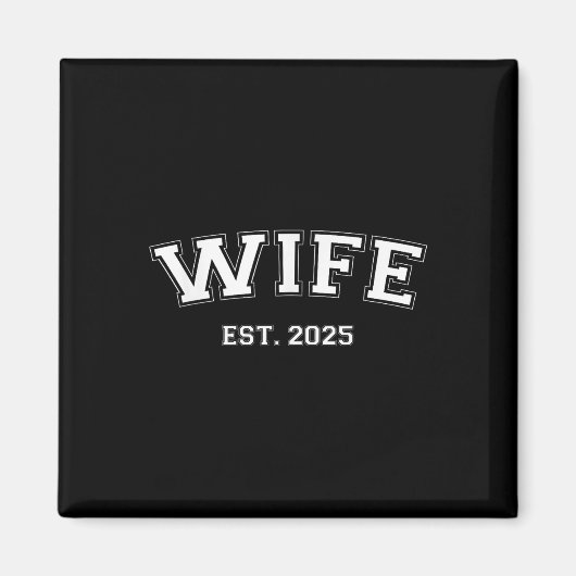 夫婦 2025年 結婚しました ハネムーンW マグネット (正面)