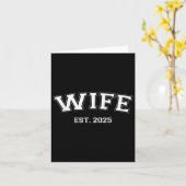 夫婦Est 2025たった今結婚しましたハネムーンW カード (黄色い花)