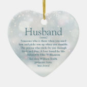 夫定義メリークリスマス休暇 セラミックオーナメント (正面)