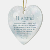 夫定義メリークリスマス休暇 セラミックオーナメント (左)