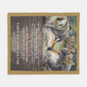 夫宛パーソナライズされたの手紙 フリースブランケット (正面(横))