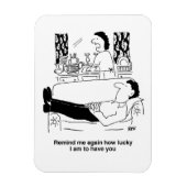 夫忙しが休息している間は妻。おもしろい マグネット (縦)