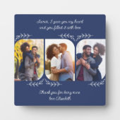 夫愛の言葉3縦写真コラージュ フォトプラーク (正面)