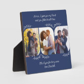 夫愛の言葉3縦写真コラージュ フォトプラーク (正面)