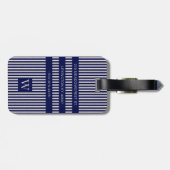 夫愛|スタイリッシュな海軍ブラシの原稿は及び縞で飾ります ラゲッジタグ (裏面横)