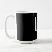 夫文字ーカスタムパーソナライズブラックメンズウェア コーヒーマグカップ (左)