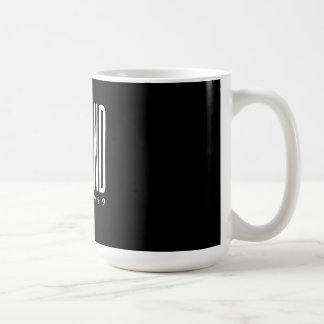 夫文字ーカスタムパーソナライズブラックメンズウェア コーヒーマグカップ