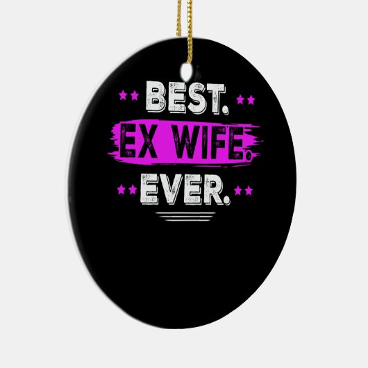 夫最高のの元の妻のマッチング家族の熱 セラミックオーナメント (右)